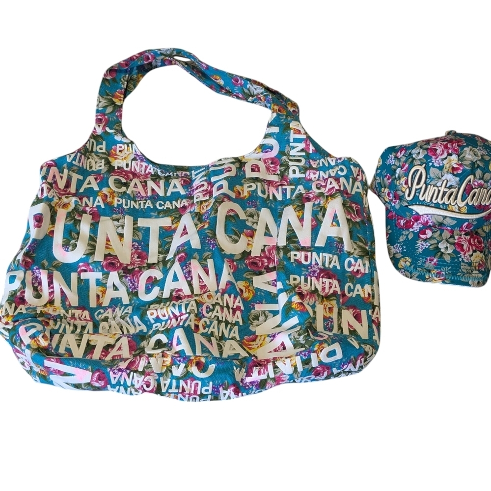 Punta Cana Tote and Cap Set. Multicolor Theme.